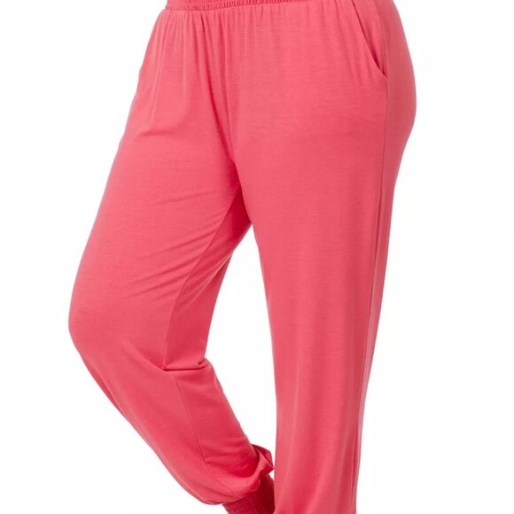 NWOT Zenana Desert Rose High Waisted Smocked Lounge Jogger Pants Sizes 3X - Picture 1 of 3